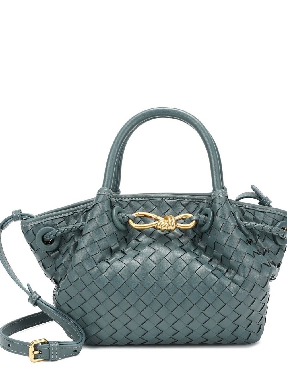 Tiffany & Fred Paris Leather Satchel/Shoulder Bag Blue NWT